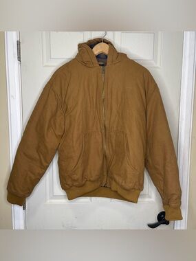 Woolrich Work Jacket Men's The Green Label Full Zip Up Hooded Insulated